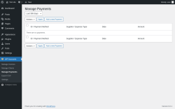 Page screenshot: WP Accounts &rarr; Manage Payments