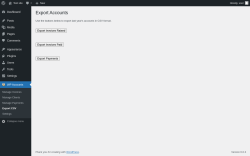 Page screenshot: WP Accounts &rarr; Export CSV
