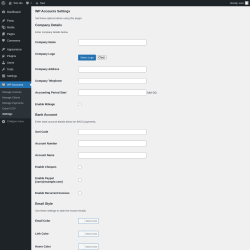 Page screenshot: WP Accounts &rarr; Settings