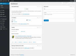 Page screenshot: Dashboard ‹ Test site — WordPress