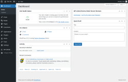 Page screenshot: Dashboard ‹ Test site — WordPress