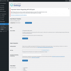 Page screenshot: All Export &rarr; Settings