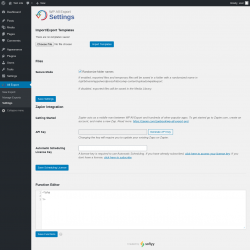 Page screenshot: All Export &rarr; Settings