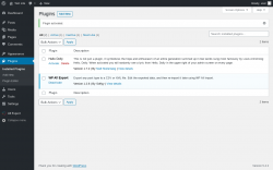 Page screenshot: Plugins &lsaquo; Test site &mdash; WordPress