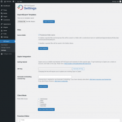 Page screenshot: All Export &rarr; Settings