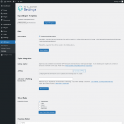 Page screenshot: All Export &rarr; Settings