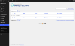 Page screenshot: All Export &rarr; Manage Exports