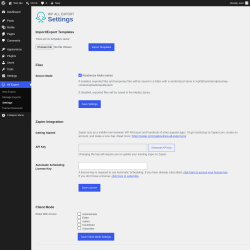 Page screenshot: All Export &rarr; Settings