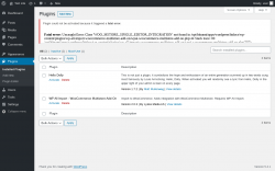Page screenshot: Plugins &lsaquo; Test site &mdash; WordPress