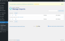 Page screenshot: All Import → Manage Imports