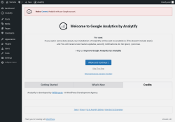 Page screenshot: Analytify → 
      Credits    