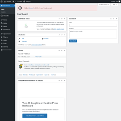 Page screenshot: Dashboard ‹ Test site — WordPress