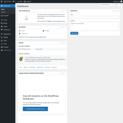 Page screenshot: Dashboard ‹ Test site — WordPress