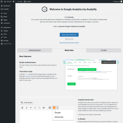 Page screenshot: Analytify → 
      What's New    