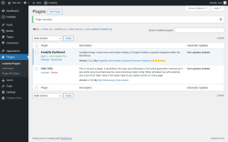 Page screenshot: Plugins ‹ Test site — WordPress