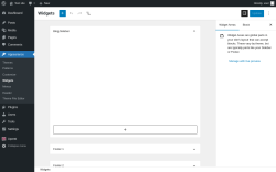 Page screenshot: Widgets &lsaquo; Test site &mdash; WordPress