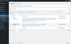 Page screenshot: Plugins &lsaquo; Test site &mdash; WordPress