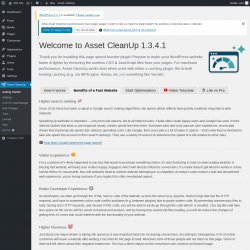 Page screenshot: Asset CleanUp → Benefits of a Fast Website