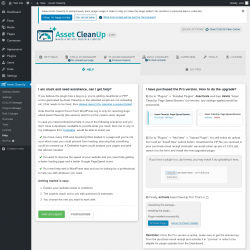 Page screenshot: Asset CleanUp &rarr; Help