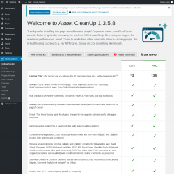 Page screenshot: Asset CleanUp &rarr;  Lite vs Pro