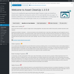 Page screenshot: Asset CleanUp &rarr; Benefits of a Fast Website