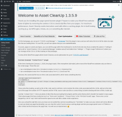 Page screenshot: Asset CleanUp &rarr; Start Optimization
