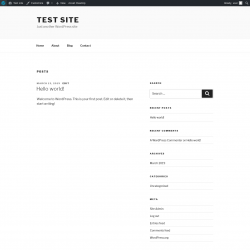 Page screenshot: Test site &ndash; Just another WordPress site