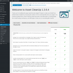 Page screenshot: Asset CleanUp &rarr;  Lite vs Pro