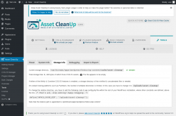Page screenshot: Asset CleanUp &rarr; Tools &rarr; Storage Info
