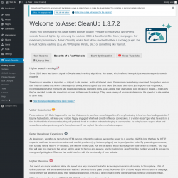Page screenshot: Asset CleanUp &rarr; Benefits of a Fast Website