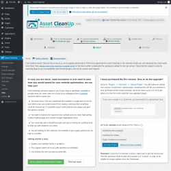 Page screenshot: Asset CleanUp &rarr; Help