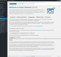 Page screenshot: Asset CleanUp &rarr; Start Optimization