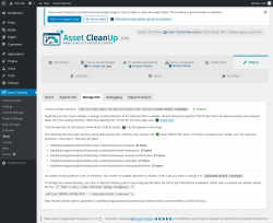 Page screenshot: Asset CleanUp &rarr; Tools &rarr; Storage Info
