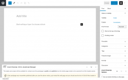 Page screenshot: Add New Post &lsaquo; Test site &mdash; WordPress