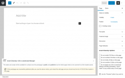 Page screenshot: Add New Page &lsaquo; Test site &mdash; WordPress