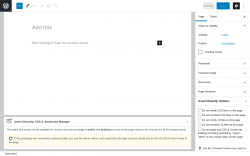 Page screenshot: Add New Page &lsaquo; Test site &mdash; WordPress