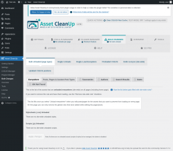 Page screenshot: Asset CleanUp &rarr; Bulk Changes