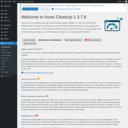 Page screenshot: Asset CleanUp &rarr; Benefits of a Fast Website
