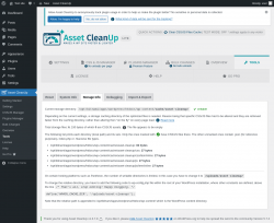 Page screenshot: Asset CleanUp &rarr; Tools &rarr; Storage Info