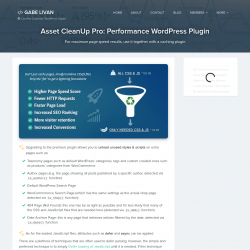 Page screenshot: Asset CleanUp &rarr; Go Pro 