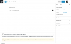 Page screenshot: Add New Page &lsaquo; Test site &mdash; WordPress