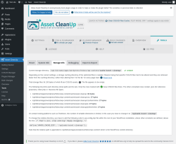 Page screenshot: Asset CleanUp &rarr; Tools &rarr; Storage Info