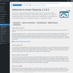 Page screenshot: Asset CleanUp &rarr; Benefits of a Fast Website