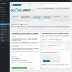 Page screenshot: Asset CleanUp &rarr; Help