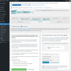 Page screenshot: Asset CleanUp &rarr; Help