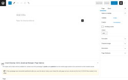 Page screenshot: Add New Page &lsaquo; Test site &mdash; WordPress