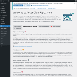 Page screenshot: Asset CleanUp &rarr; Benefits of a Fast Website