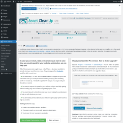 Page screenshot: Asset CleanUp &rarr; Help