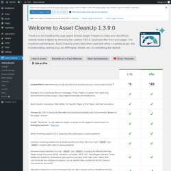 Page screenshot: Asset CleanUp &rarr;  Lite vs Pro