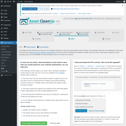 Page screenshot: Asset CleanUp &rarr; Help
